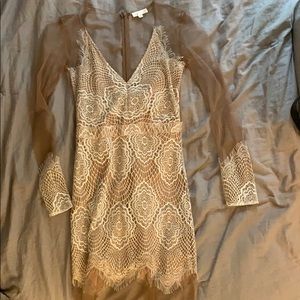 Sheer Lace Mini Dress